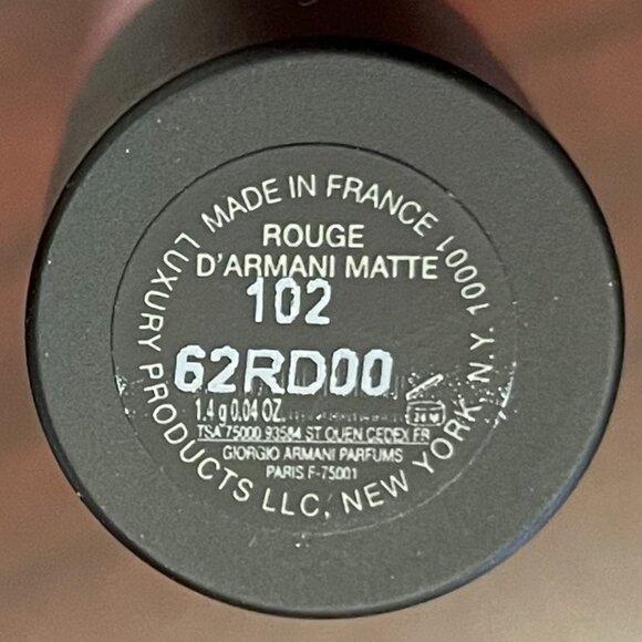 Sold-NIB GIORGIO ARMANI Rouge D'Armani Matte Lipstick 102 Beige - Picture 2 of 2